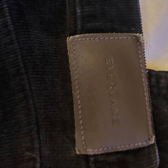 Everlane Corduroy Black Baby Cord Highrise Straight Leg Pants Size 28 - Picture 10 of 11